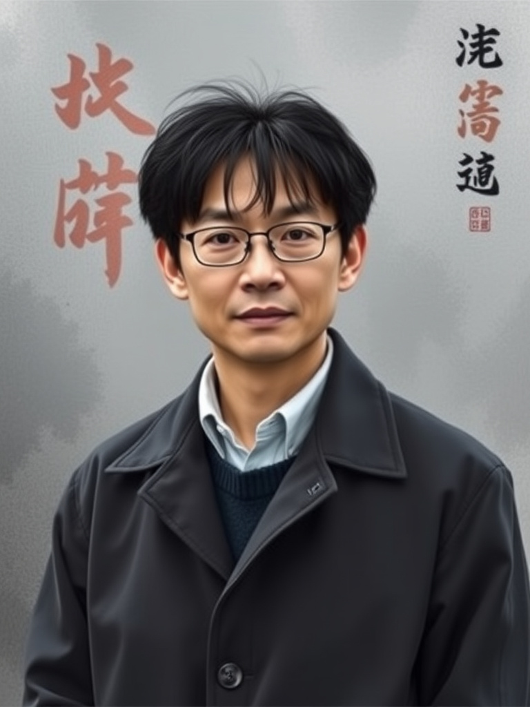 Portrait of mystery writer Zhōng Lí Fěi
